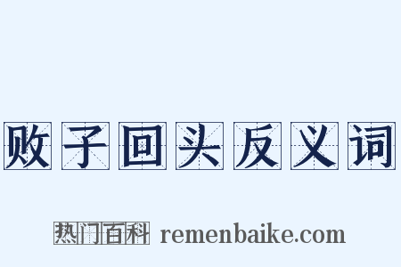 败子回头反义词是什么意思的图片